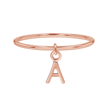 Initial Drop Ring - Lotus Diamond