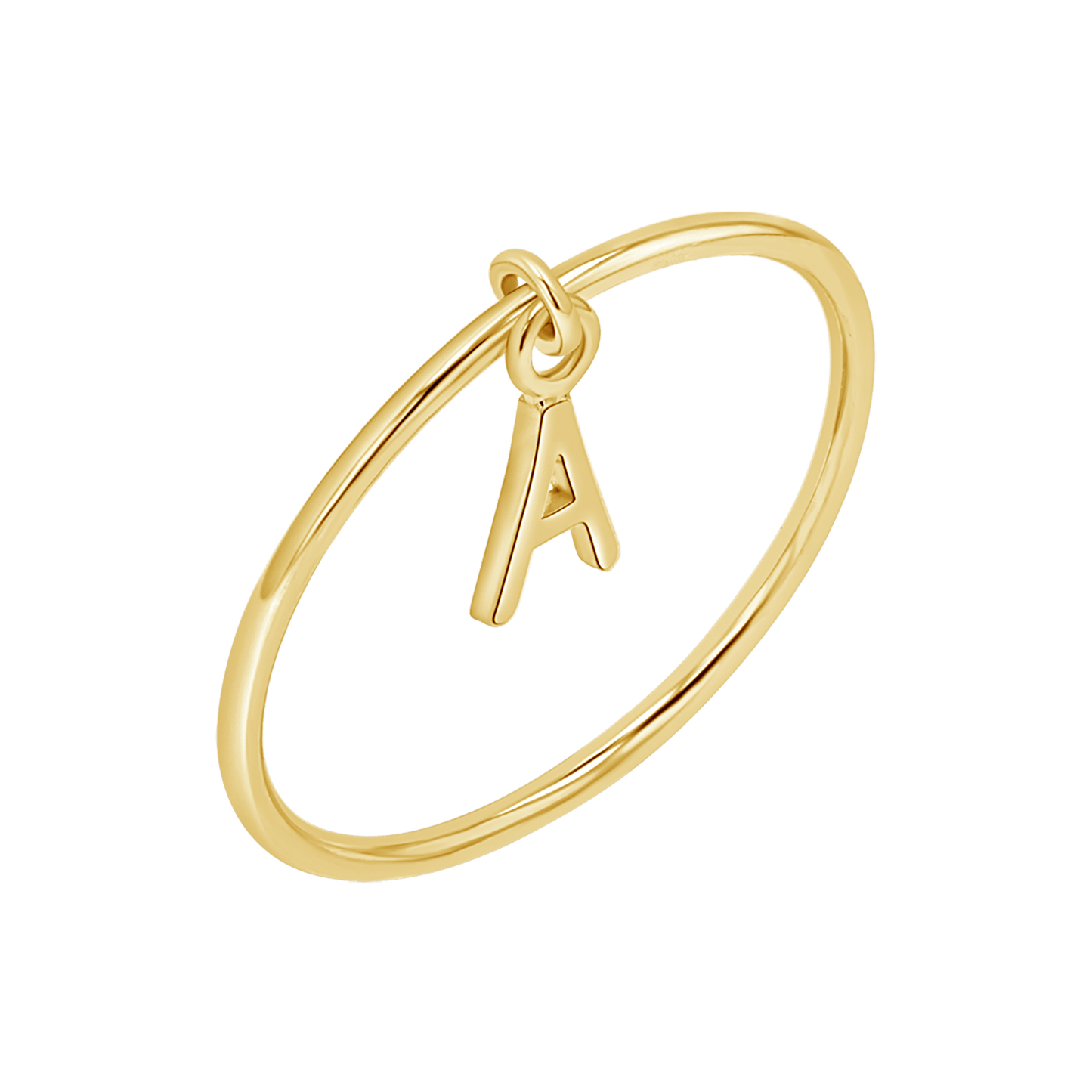 Initial Drop Ring - Lotus Diamond