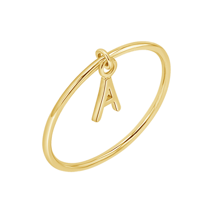 Initial Drop Ring - Lotus Diamond