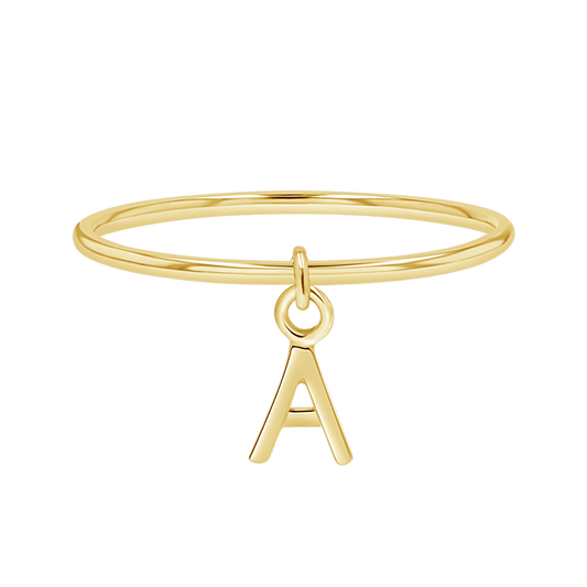 Initial Drop Ring - Lotus Diamond