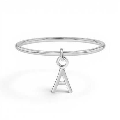 Initial Drop Ring - Lotus Diamond