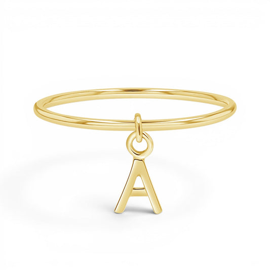 Initial Drop Ring - Lotus Diamond