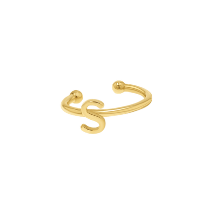 Initial Ear Cuff - Lotus Diamond