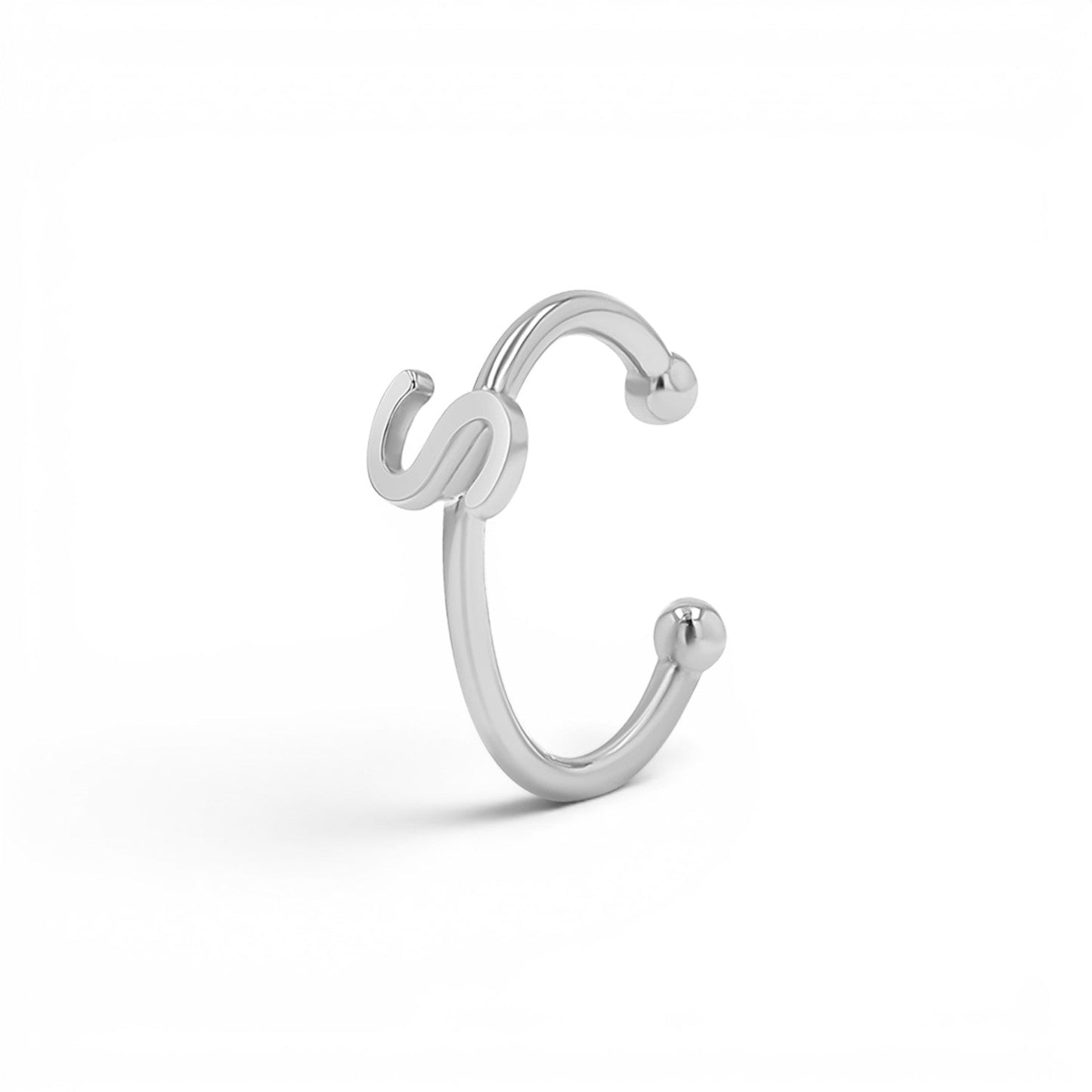 Initial Ear Cuff - Lotus Diamond