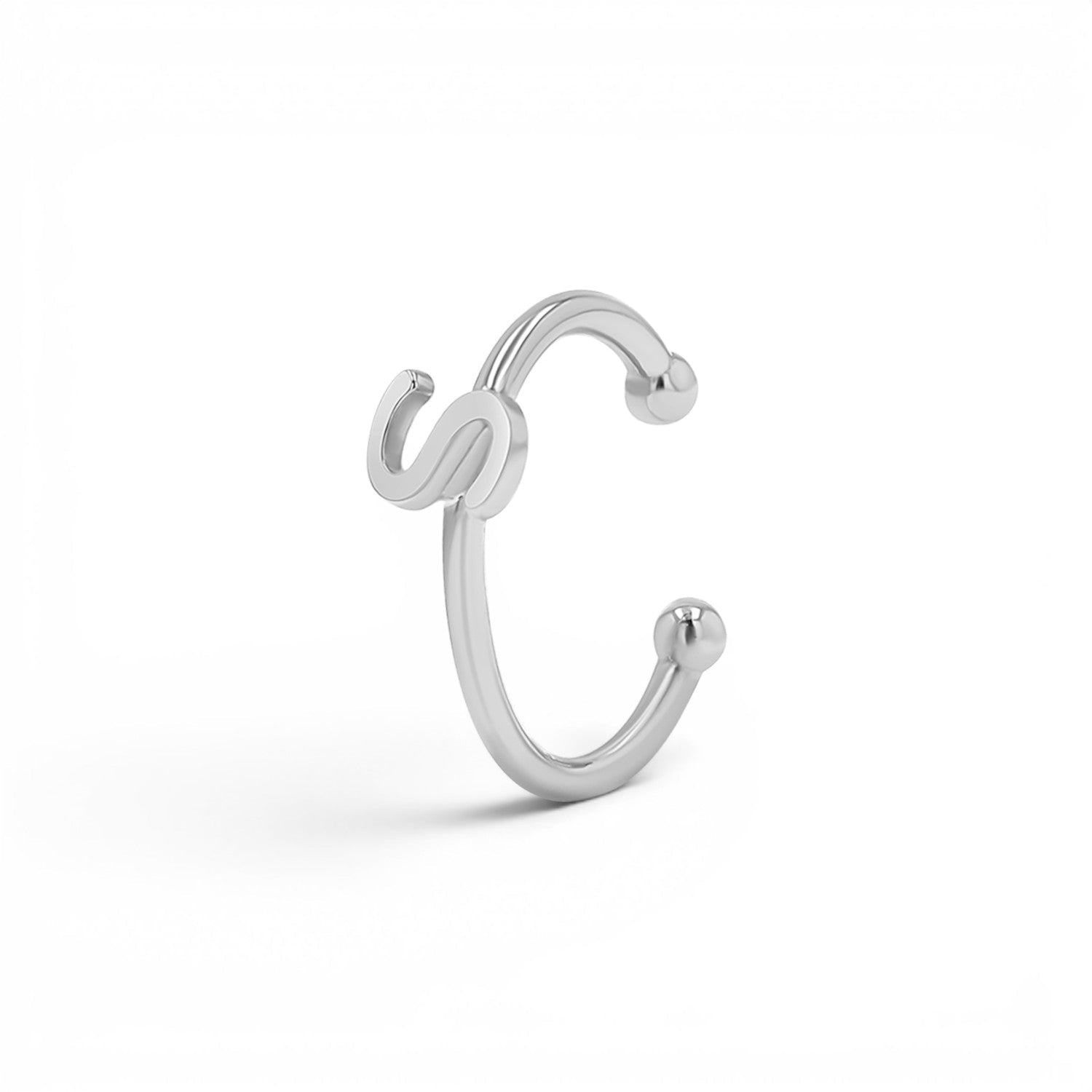 Initial Ear Cuff - Lotus Diamond