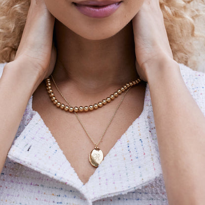 Isla Oval Locket Layering Set - Lotus Diamond