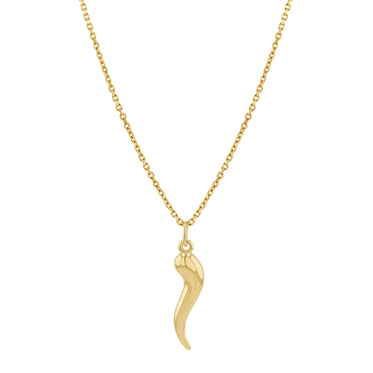 Italian Horn Charm - Lotus Diamond