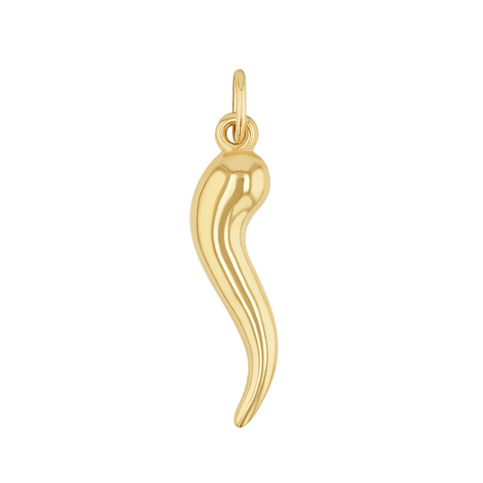 Italian Horn Charm - Lotus Diamond