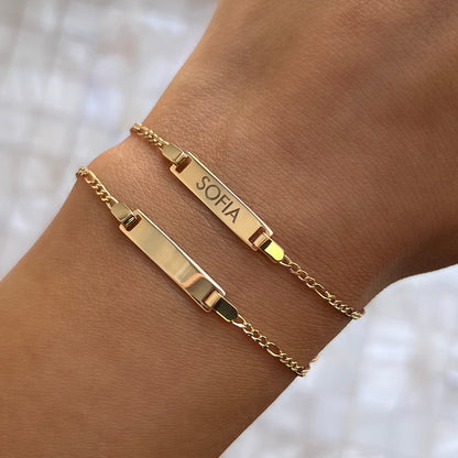 Kids Baby Figaro ID Bracelet - Lotus Diamond