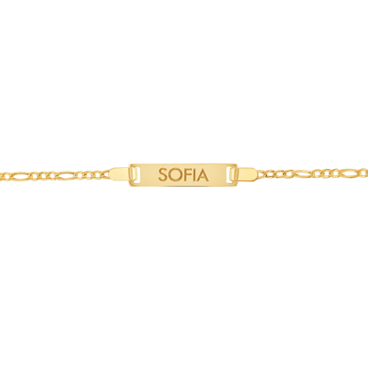 Kids Baby Figaro ID Bracelet - Lotus Diamond