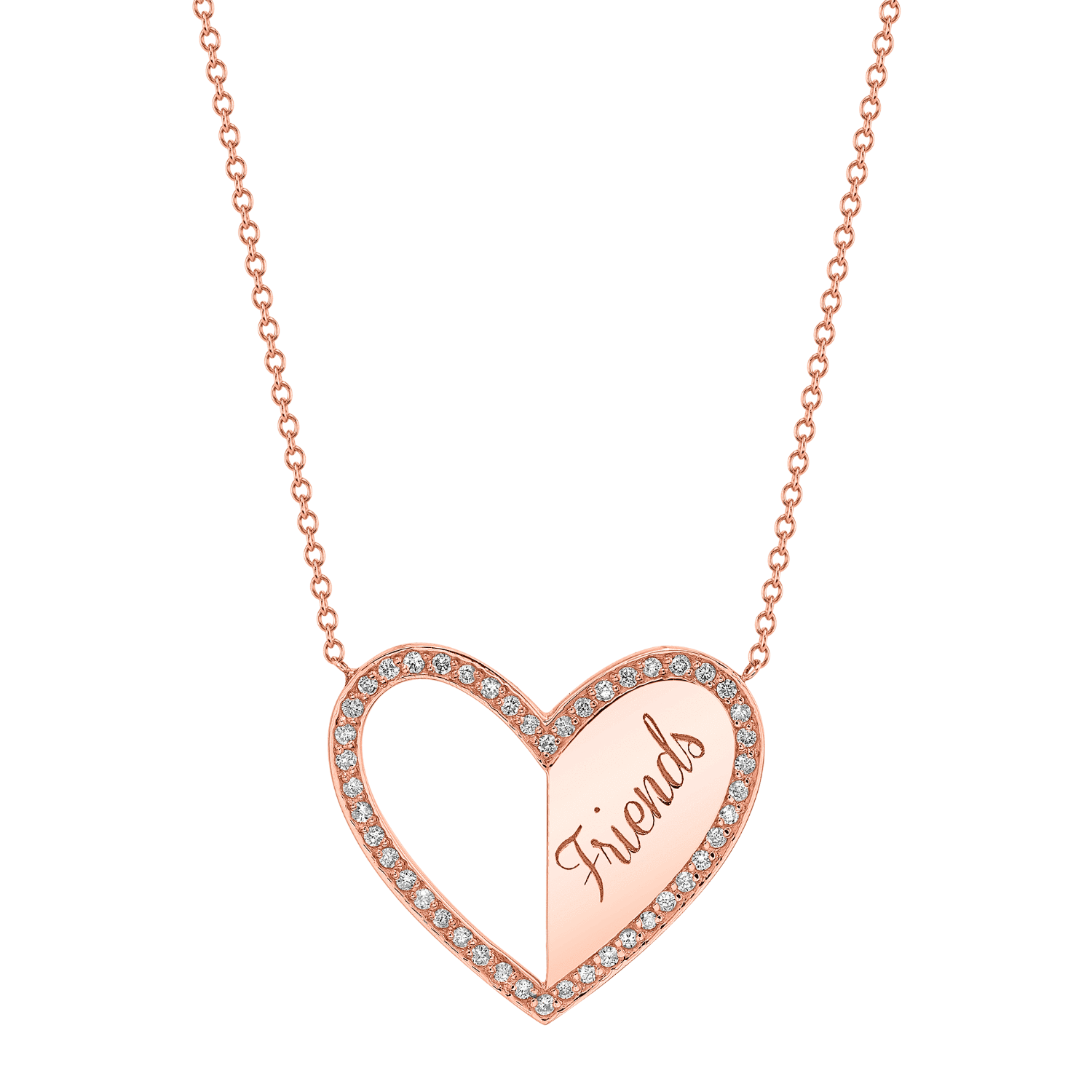 Kids Best Friend Heart Necklaces (Set of 2) - Lotus Diamond