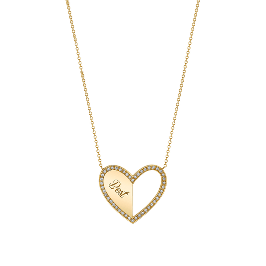 Kids Best Friend Heart Necklaces (Set of 2) - Lotus Diamond