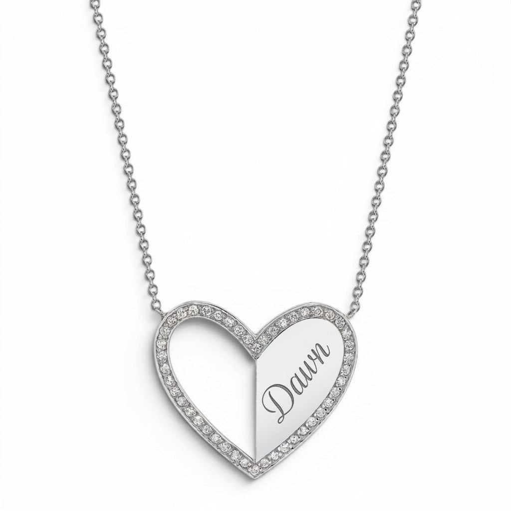Kids Best Friend Heart Necklaces (Set of 2) - Lotus Diamond