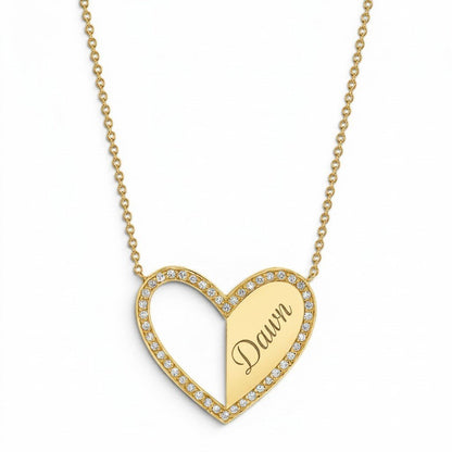 Kids Best Friend Heart Necklaces (Set of 2) - Lotus Diamond