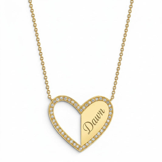 Kids Best Friend Heart Necklaces (Set of 2) - Lotus Diamond