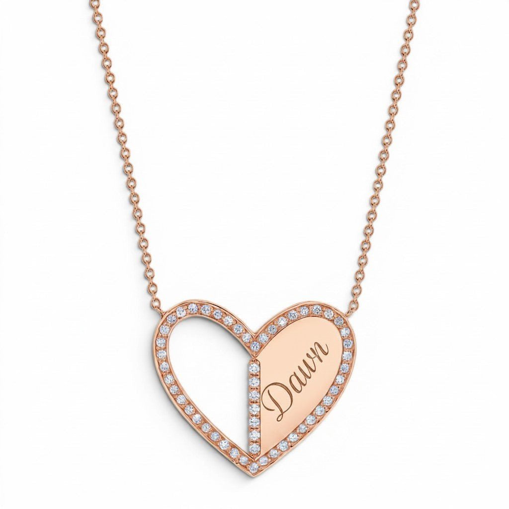 Kids Best Friend Heart Necklaces (Set of 2) - Lotus Diamond