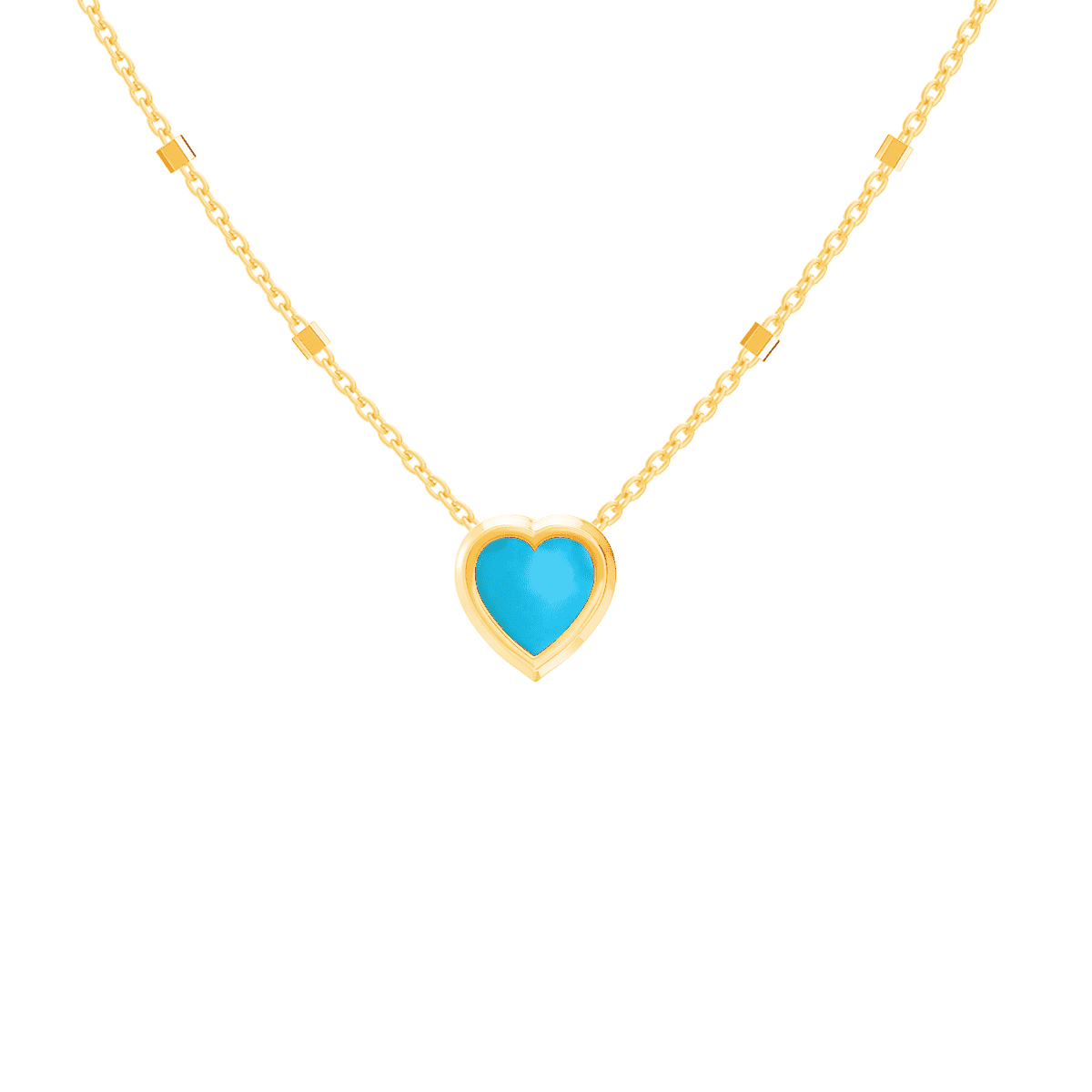 Kids Bezel Heart Necklace - Lotus Diamond