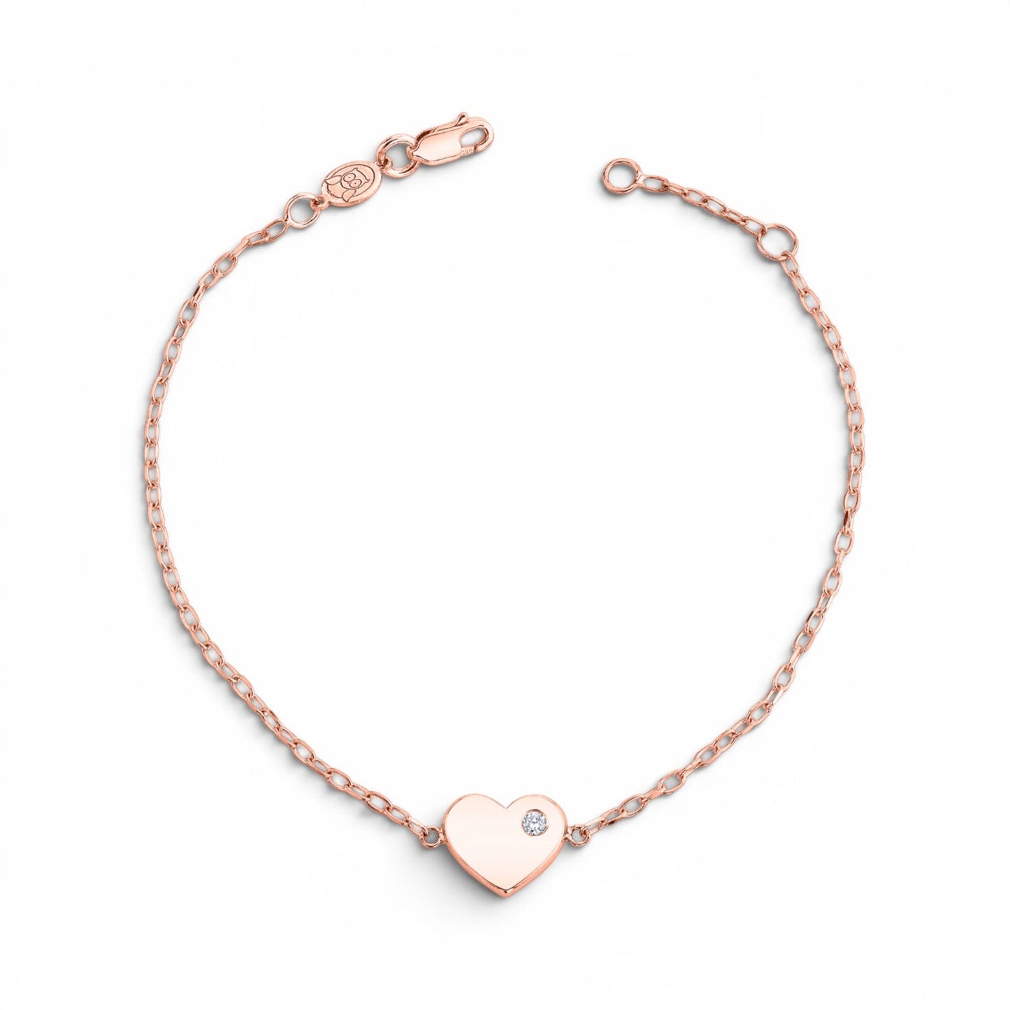 Kids Birthstone Heart Bracelet - Lotus Diamond