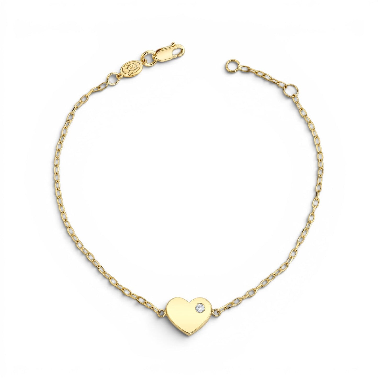 Kids Birthstone Heart Bracelet - Lotus Diamond