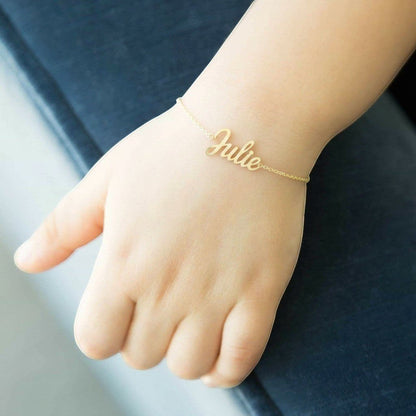 Kids Custom Name Bracelet - Lotus Diamond