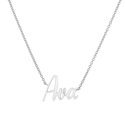 Kids Custom Name Necklace - Lotus Diamond