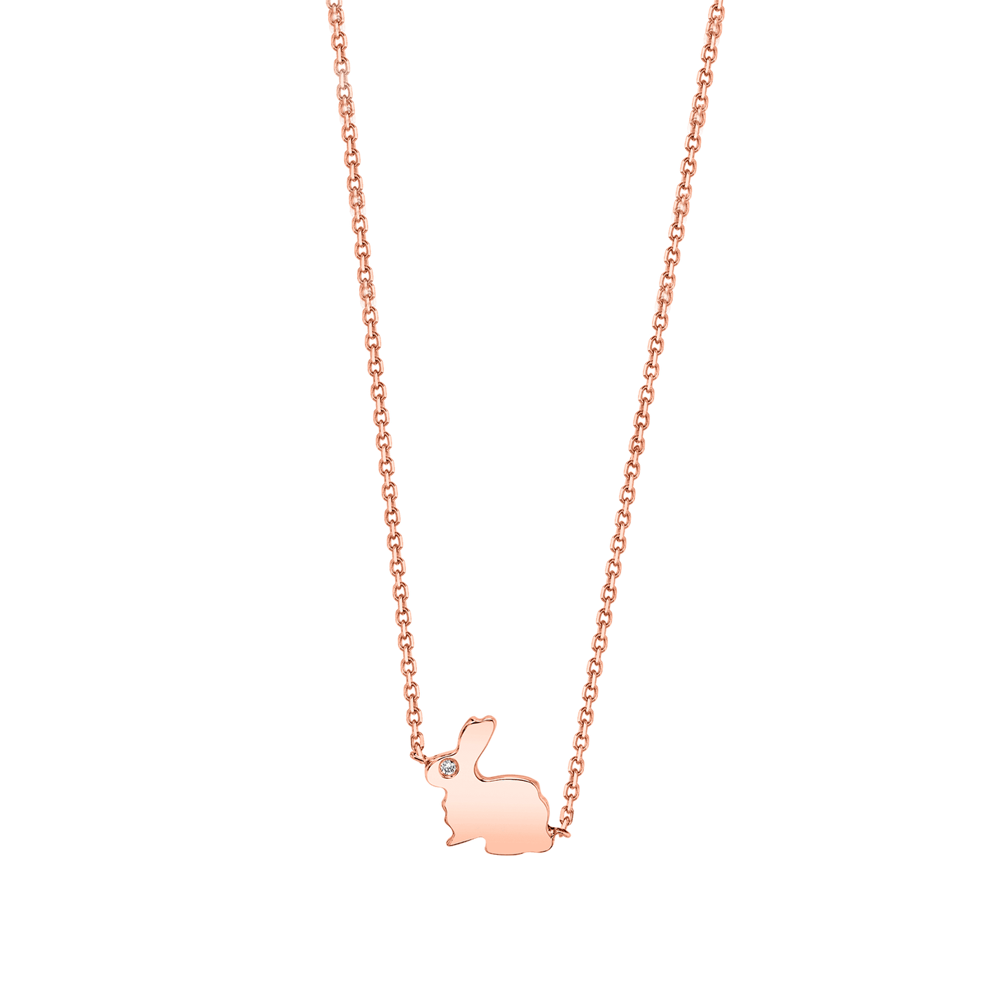 Kids Dainty Bunny Rabbit Necklace - Lotus Diamond