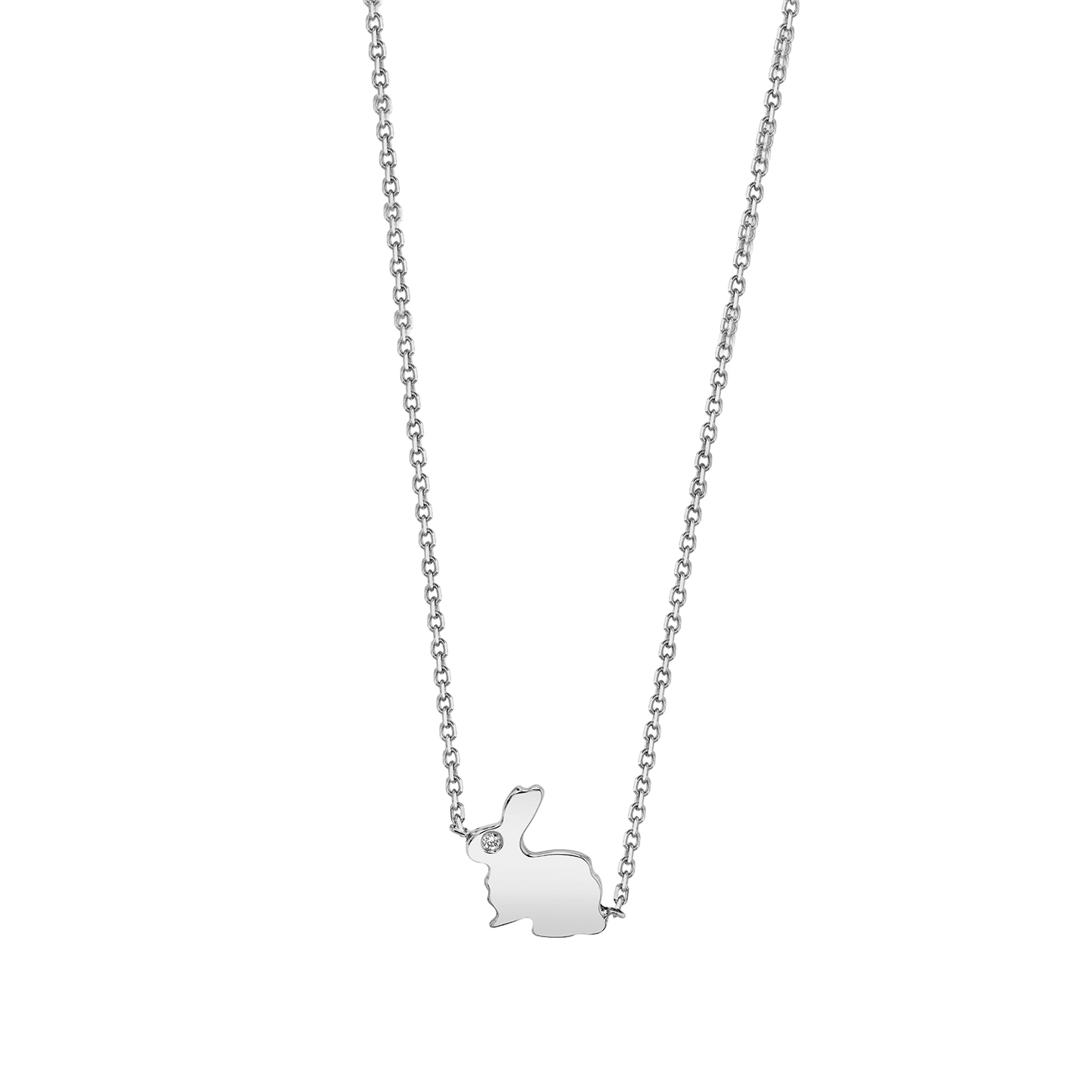 Kids Dainty Bunny Rabbit Necklace - Lotus Diamond