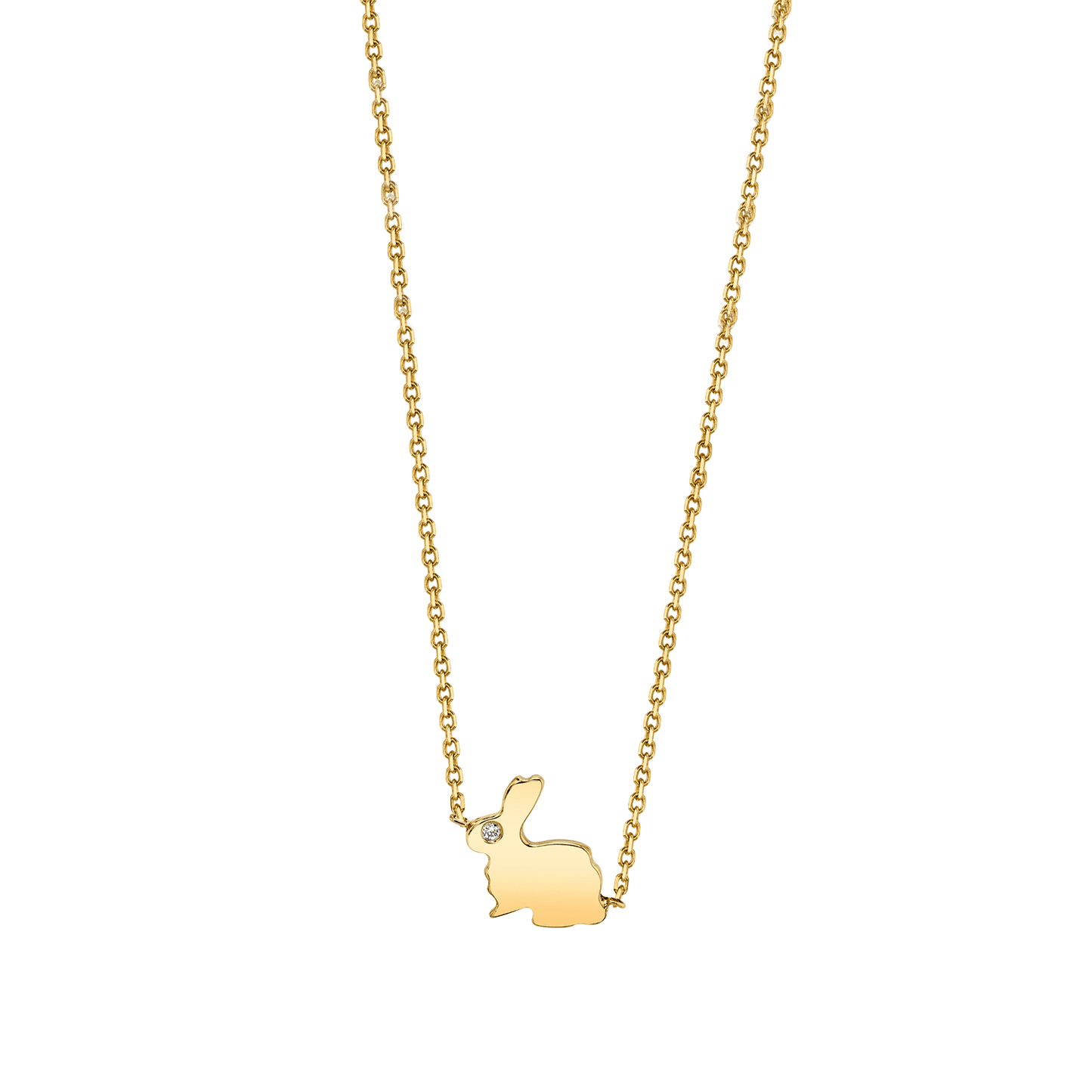 Kids Dainty Bunny Rabbit Necklace - Lotus Diamond