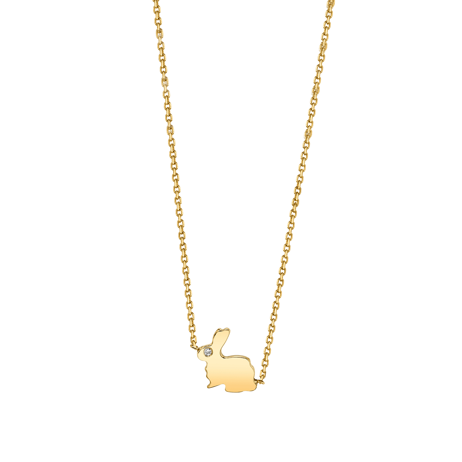 Kids Dainty Bunny Rabbit Necklace - Lotus Diamond