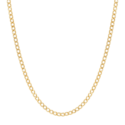 Kids Dainty Cuban Link Chain Necklace - Lotus Diamond