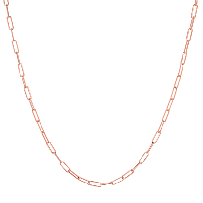 Kids Dainty Paperclip Necklace - Lotus Diamond