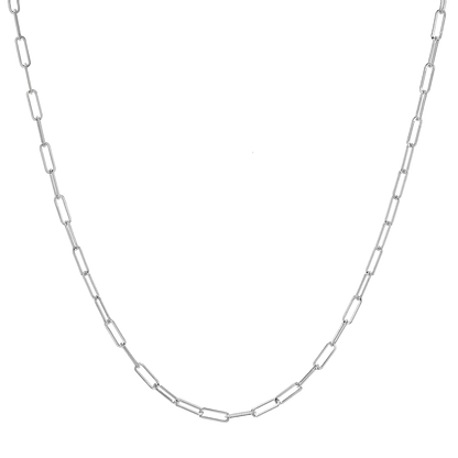 Kids Dainty Paperclip Necklace - Lotus Diamond