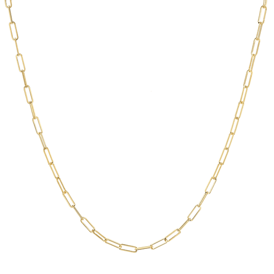 Kids Dainty Paperclip Necklace - Lotus Diamond