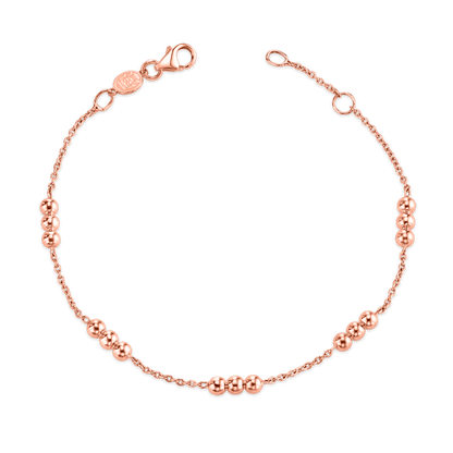 Kids Dainty Triple Gold Bead Bracelet - Lotus Diamond