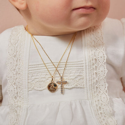 Kids Diamond Cross Necklace - Lotus Diamond