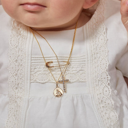 Kids Diamond Cross Necklace - Lotus Diamond