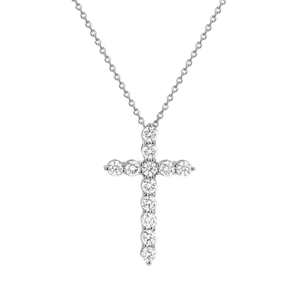 Kids Diamond Cross Necklace - Lotus Diamond
