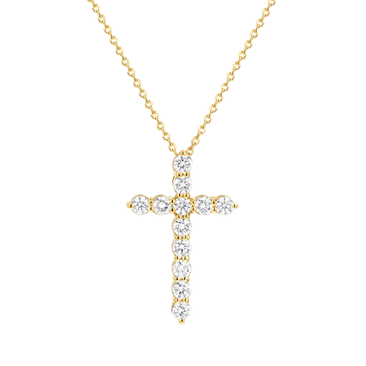 Kids Diamond Cross Necklace - Lotus Diamond