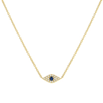 Kids Diamond Evil Eye Necklace - Lotus Diamond