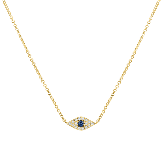 Kids Diamond Evil Eye Necklace - Lotus Diamond