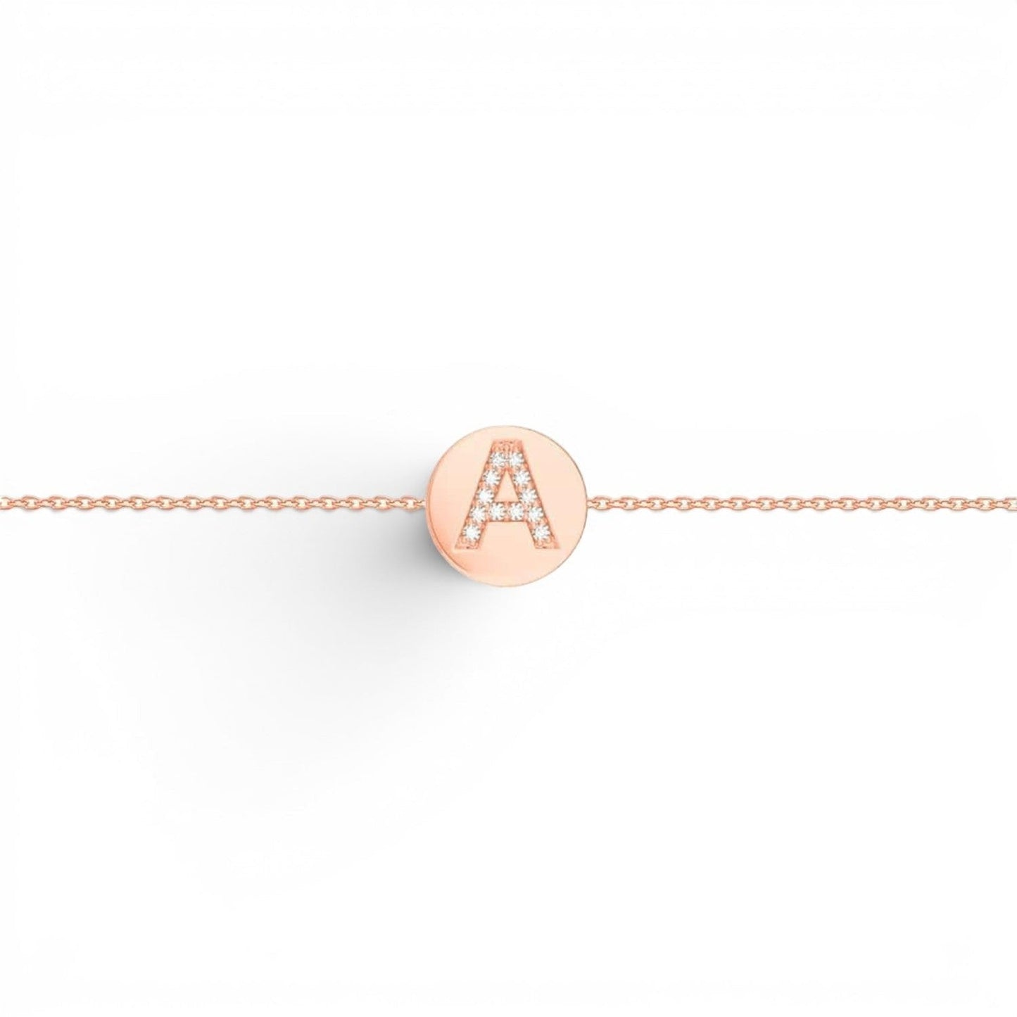 Kids Diamond Initial Coin Bracelet - Lotus Diamond