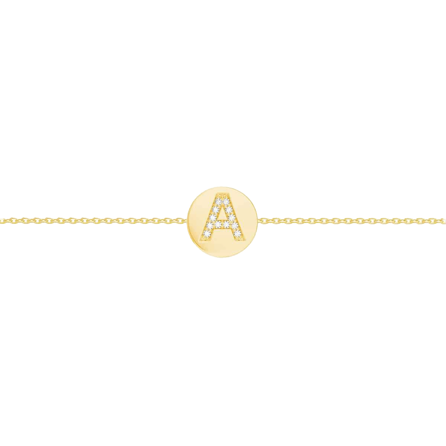 Kids Diamond Initial Coin Bracelet - Lotus Diamond