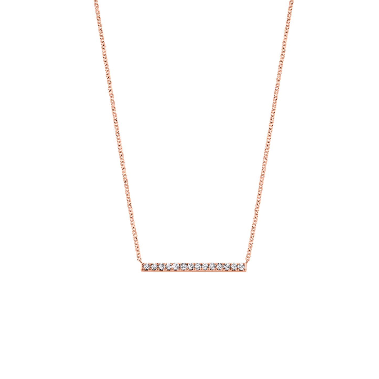 Kids Diamond Pave Bar Necklace - Lotus Diamond