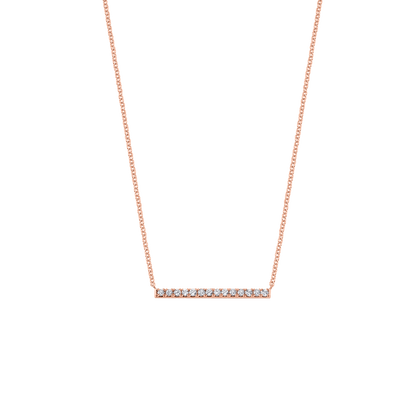Kids Diamond Pave Bar Necklace - Lotus Diamond