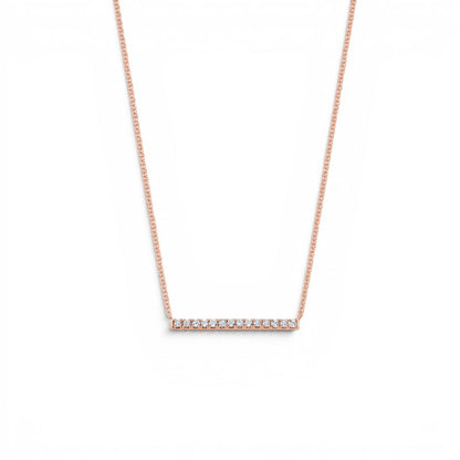 Kids Diamond Pave Bar Necklace - Lotus Diamond