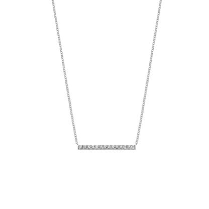Kids Diamond Pave Bar Necklace - Lotus Diamond