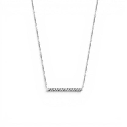 Kids Diamond Pave Bar Necklace - Lotus Diamond