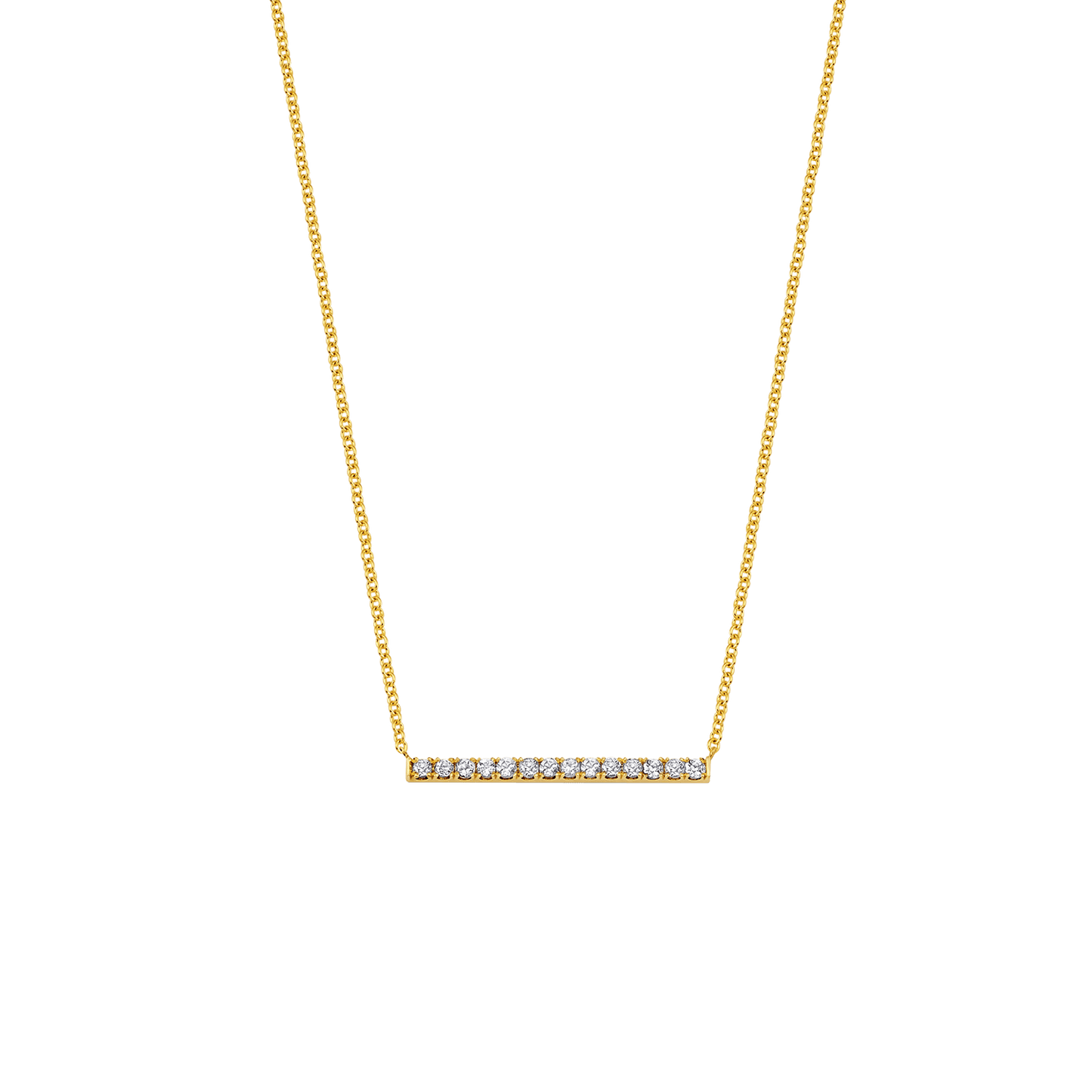 Kids Diamond Pave Bar Necklace - Lotus Diamond