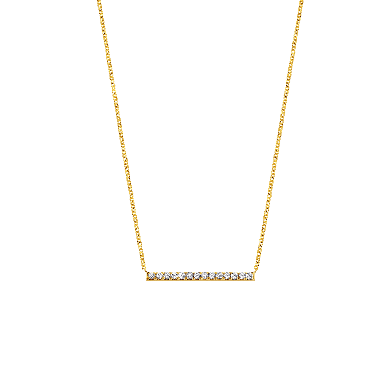 Kids Diamond Pave Bar Necklace - Lotus Diamond