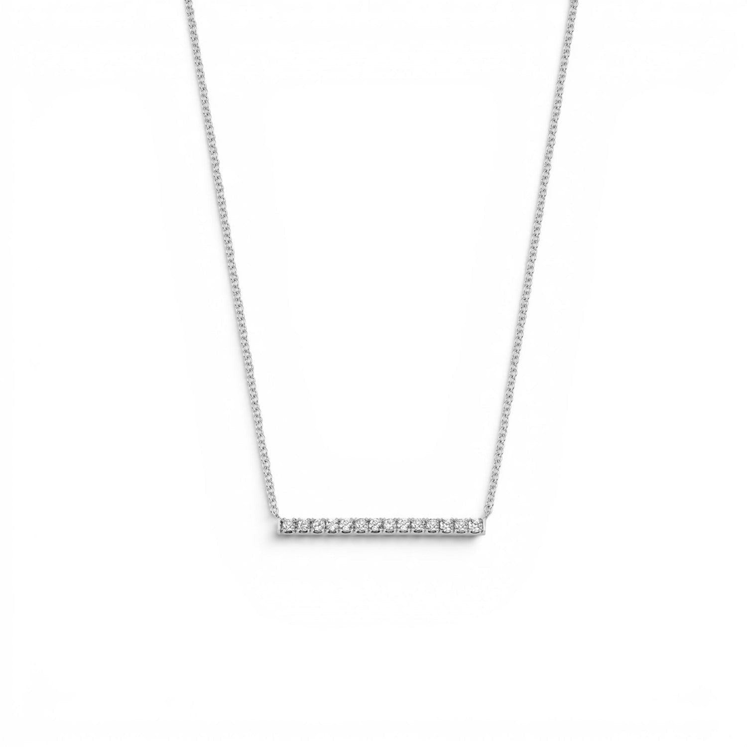 Kids Diamond Pave Bar Necklace - Lotus Diamond
